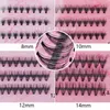 Fałszywe rzęsy 60 tac/działka 57 węzłów 12 włosów czarny cienki Natoal długi loków indywidualne fałszywe rzęsy Eye rzęs przedłużenie makijażu L1612 231012