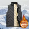 Gilets pour hommes hiver hommes vestes solide sans manches hommes cachemire polaire chaud gilet veste jaquetas masculina de inverno 231012