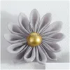 Fleurs décoratives 10 pièces Version coréenne de bricolage accessoires de cheveux faits à la main coiffure fleur broche chaussure ornement Dhtbv