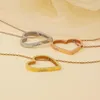 Pendant Necklaces PolishedPlus Customize Name Heart Shape Chain Choker Necklace For Women Aesthetic Jewellery Party Girl Chocker