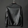 Мужская кожаная искусственная зимняя куртка большого размера 8XL 7XL, мужская куртка-бомбер из искусственной кожи, повседневная винтажная черная байкерская карманная куртка на молнии 231012