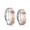 Anneaux de mariage de haute qualité Western Lover's Alliance Couple pour hommes et femmes titane acier inoxydable bague bijoux 6mm