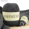 Yarn 6pcs Pure Cashmere Yarn Crochet Hand-knitted Cashmere Knitting QJH Wool Yarn Scarf Hand-Weaving Sweater Wool Ball Thread YarnL231013