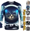 Homens camisetas 2023 Moda Tie Dye Design Retro Primavera Outono Top Business T-shirt Oversize Manga Longa Pulôver Tendência Redondo Pescoço