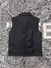 Spring and autumn new mens black vest fashion pocket stitching design US size vest luxury high quality designer vest