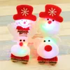 Kerstdecoratie volwassen kindervakantie feestartikelen LED creatieve kerstman lichtgevende broche groothandel