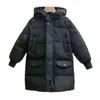 Donsjas Winter Kinderen Meisjes Lange jassen Kinderen Jongens Jassen Mode Dikke capuchon Witte eendendons Snowsuit 2-14Y Tieners Overjas Parka's 231013