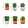 Fridge Magnets Cactus Fridge Magnets Cute Succent Plant Magnet Button Refrigerator Mes Sticker 6Pcs/Set Home Garden Home Decor Dh90K