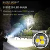 Torches Haute qualité 3 lampe de poche LED 18350 torche en alliage d'aluminium rechargeable USB lumière IP68 étanche avec aimant pour la randonnée Camping Q231013