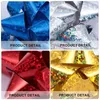 Christmas Decorations 100pcs Reflective Gift Pull Bows Self Adhesive Gift Wrap Bows Christmas Tree Hanging Pendant Decorative Ornament Mixed Color 231013