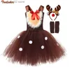 Kostium motywu Kids Halloween Sukienki świąteczne Święta Reindeer Święty Rok