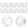 Candle Holders 6 Pcs Glass Container Transparent Holder Ornament Creative Jar Exquisite Small Storage