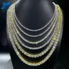 Cheap Price 2MM 3MM 4MM 5MM 6.5MM Classic Necklace 925 Silver white Moissanite Mens Chains Fine Jewelry Tennis Bracelet