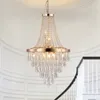 Lustres en cristal doré, grand éclairage de plafond de luxe contemporain pour salon, salle à manger, chambre à coucher, couloir