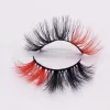 Nouveaux cils de vison 3D colorés cils de vison mélange de couleur rose bleu rouge blanc faux cils moelleux doux cils vendeur ZZ