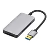 Lecteur de cartes Hub multifonction 3.0, adaptateur USB 5 en 1, séparateur SD/TF CF pour ordinateur portable, pographe