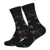 Men's Socks 4 Pairs Funny Merry Christmas For Men & Women Colorful Novelty Cute Soft Breathable Middle Tube Cotton