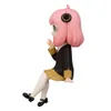 Costumes de mascotte, figurine authentique de 13cm, Anime Spyfamily Anya Forger, petit haricot, uniformes de lecture de l'esprit, modèle mignon, poupée, jouet, cadeau, collection en PVC