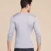 Sous-vêtements thermiques pour hommes, chemise, vêtements de Base Sexy, vêtements intérieurs pour hommes, ensemble Gay Top Thermo, couche pour hommes, vêtements de nuit, vêtements de nuit en soie