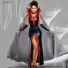 Tema kostym halloween come cosplay hitch klänning kvinnor patent läder prom magi vampire fe demon jul kommer roll som spelar cloakl231013