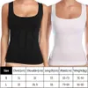 Kvinnans tank top cami shaper avtagbara kuddar mage kontroll formmö camisole sömlös kompressionsformning toppar med inbyggda 265 -tal