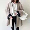 Women's Trench Coats INS Plain Day Style Simple Outer Coat Thickened Composite Loose Small Fragrance Versatile