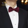 Bow Ties gifta sig gifta mig gifta Groom Groomsman Solid Color Burgundy Brothers Men's Bow -Studenters JK Bow Tie 231013