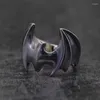 Bagues de cluster Genre Neutre Mignon Animal Bat Bague Mode Style Rétro Taille Réglable Halloween Bijoux Employé Anniversaire Cadeau