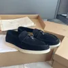 24 in Italien entworfene Sommer-Walking-Loafer aus Wildleder für Herren, handgenähtes, glattes LP-Joggen mit einem Fuß, LoroPiana bequemes Partykleid, lässiges Gehen EU38-46