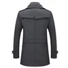 Giacca da uomo in misto lana Autunno Inverno Cappotto lungo antivento da uomo Cappotto casual spesso slim fit maschile 231012