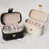 Raofd – petite boîte de rangement de bijoux Portable, organisateur de voyage en cuir PU, bague, boucles d'oreilles, Mini vitrine, support, paquet cadeau Raofd