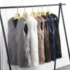 Coletes femininas Mulheres Faux Fur Colete V-Pescoço Sem Mangas Outerwear Elegante Colete de Inverno Jaqueta Quente para Streetwear