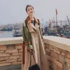 Trench da donna Cappotto color block da donna Doppio petto Patchwork Primavera Autunno Moda femminile Streetwear Giacca a vento a maniche lunghe A943