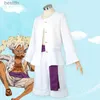 Theme Costume Anime Str Hat Boy Luffy Cosplay Come Gear 5 Nika L-Luffy Cos Clothes Kimono Set Christmas Halloween Adult Kids Suit WithWigL231013