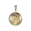 Pendentif Colliers Hip Hop CZ Pierre Pavé Bling Glacé Or Couleur Gorille Motif Terre Pendentifs Pour Hommes Rappeur Bijoux CadeauPenda2007