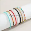 Bangle Bangle Bohemian Mti Pulseiras em Camadas para Mulheres Boho Sementes de Vidro Jóias Festa Presente Jóias Pulseiras Dhsh9