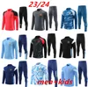 2023 2024 Hhaaland Soccer Tracksuit de Bruyne Mans Cities Grealish Sterling Ferran Foden Mahrez 23 24 Управляющий костюм Униформа для мужчин Детский комплект богиня456