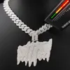 Nuoya nouveau Design personnalisé Moissanite pendentif Hip Hop 925 en argent Sterling glacé Vvs diamant pendentif pour hommes
