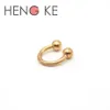 Anel de ferraduras em ouro rosado, anéis labret com bola, barra circular, argolas de nariz, piercing de septo, brincos de aço inoxidável 316L2830