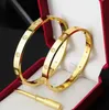 Designer -Schraubenarmbandschmuck Schmuck Brand Bangle Gold plattiert Titanstahl Diamant für Frauen Männer Sier klassische Bänder Party Lovew Geschenkbänder TT TT