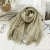 Autumn winter cotton scarf warm literary and retro natural wrinkle scarf for men and women