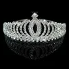 Haarspeldjes GETNOIVAS Fonkelende Strass Kroon Vrouwen Zilver Kleur Tiara Luxe Handgemaakte Hoofdband Bruid Bruiloft Jewelr2604