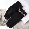 5本の指の手袋ファッションレディグローブミトン女性冬のビンテージタッチスクリーンドライビング