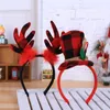 Bandanas 2st Christmas Red Antlers hårband Simple Hat Hoops huvudbonad party gynnar leveranser