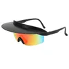 Gafas de ciclismo con montura grande para hombres y mujeres, sombreros y gafas de sol coloridos y elegantes, gafas de sol con visera personalizada, gafas UV400 de estilo fresco opcionales multicolores