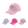 Cappello da sole per bambina Unicorno Cappelli da camionista per bambini Berretto da baseball per ragazzi Cappellino snapback regolabile carino Cappello da trekking sportivo da viaggio 3-10Y GC2382