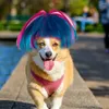 Dog Apparel Elastic Band Wig Eye-catching Pet Wigs For Halloween Festivals Adjustable Washable Reusable Funny