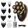 Razors Blades Men 7d Floating Men Electric Shaver Wet Dry Beard Hair Trimmer Electric Razor Rechargeble Bald Head Rakmaskin LCD Display 231013