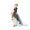 Costumes de mascotte 22 cm Anime Game Figure Japonais Anime Sword Art Online Asuna Robe longue noire Sexy Kawaii Pose Debout Modèle Poupées Jouet Pvc