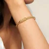 Bangle Twist Cuff Bracelet Statement Spring Wire Stainlesss Steel Jewelry for Women and Girls 231012